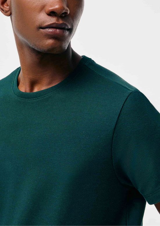 Foto do produto: Camiseta Masculina Texturizada Em Algodão Peruano - Verde