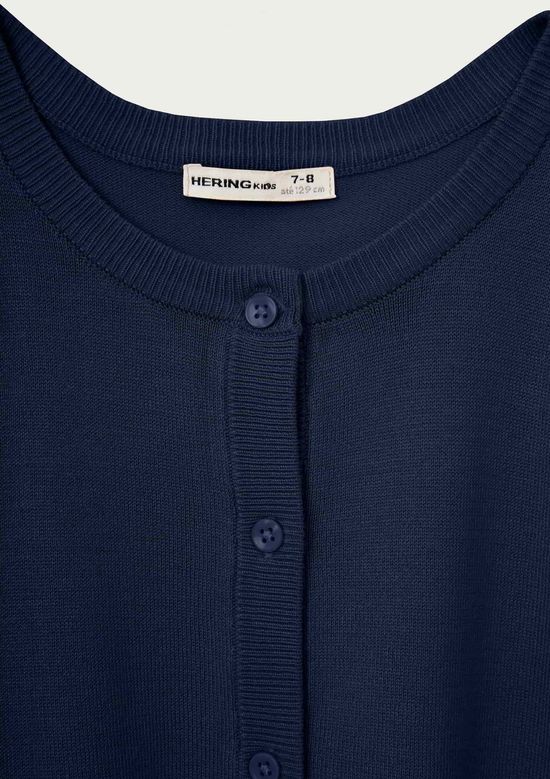 Foto do produto: Cardigan Infantil Menina Em Tricô - Azul