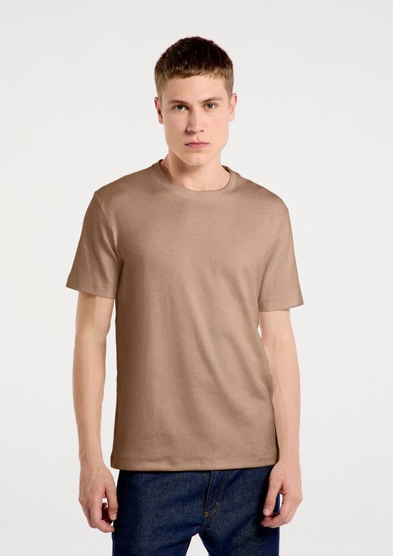Foto do produto: Camiseta Masculina Texturizada Em Algodão Peruano - Marrom