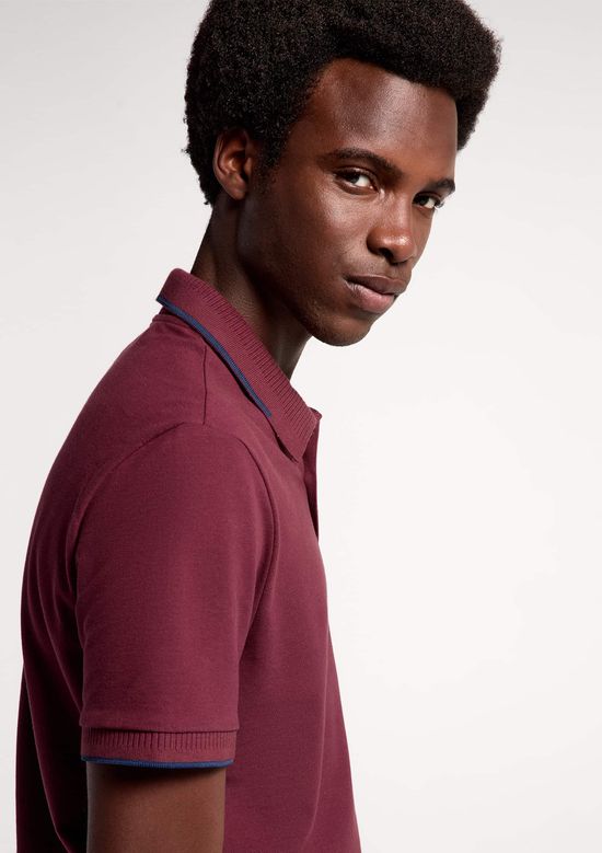 Foto do produto: Polo Masculina Manga Curta Em Piquet - Vermelho