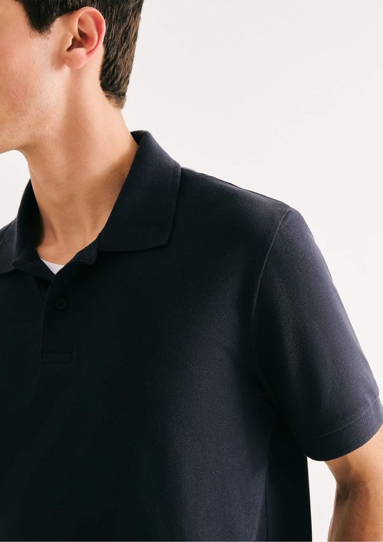 Foto do produto: Camisa Polo Básica Masculina Manga Curta Em Piquet - Cinza