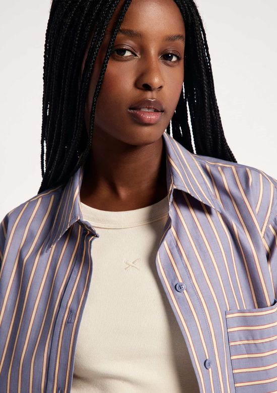 Foto do produto: Camisa Feminina Manga Longa Fio Tinto - Cinza