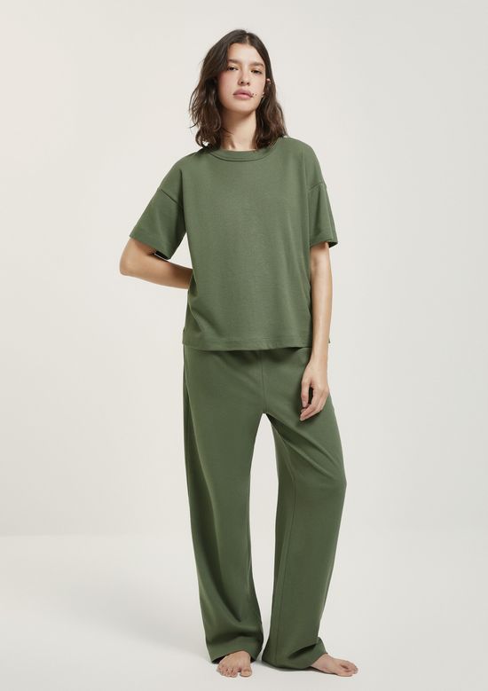 Foto do produto: Pijama Longo Feminino Box Em Malha Premium - Verde