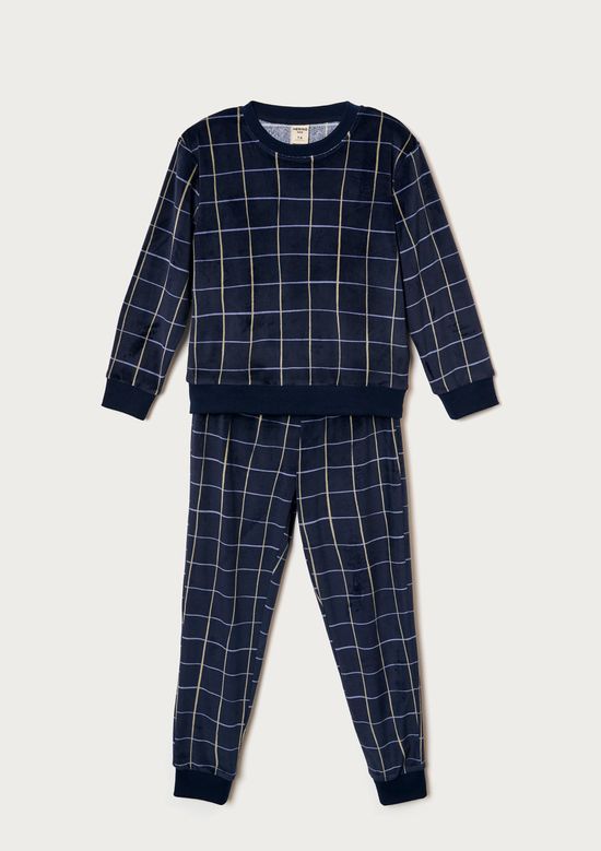 Foto do produto: Pijama Longo Infantil Menino Estampado - Azul