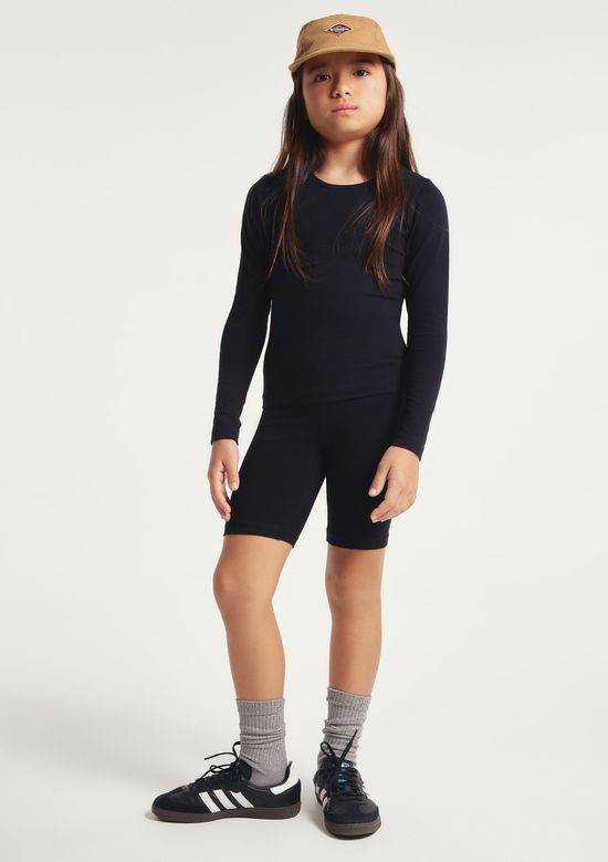 Foto do produto: Blusa Básica Infantil Menina Manga Longa Com Patch Hering Kids - Preto