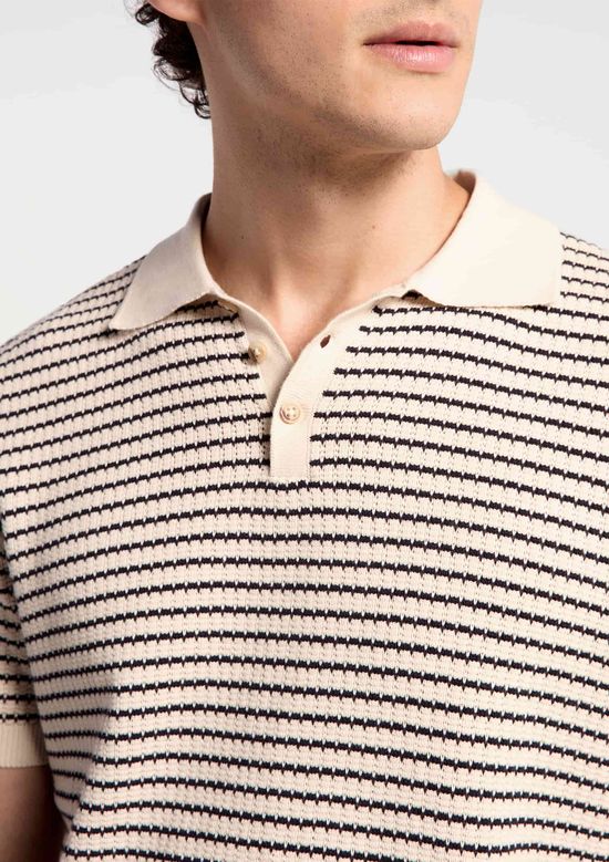 Foto do produto: Polo Masculina Tricô Fio Tinto - Azul