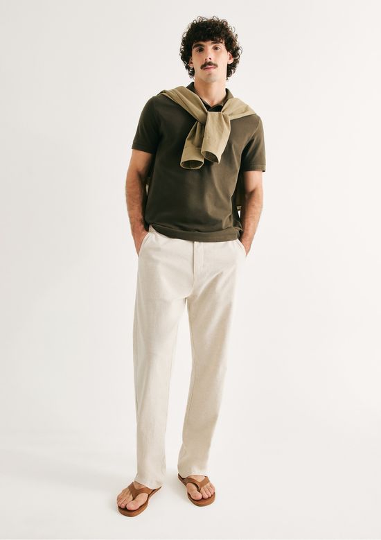 Foto do produto: Camisa Polo Básica Masculina Regular Em Piquet - Verde