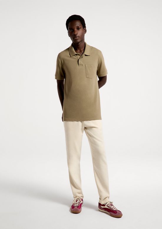 Foto do produto: Camisa Polo Básica Masculina Em Piquet Com Bolso - Verde