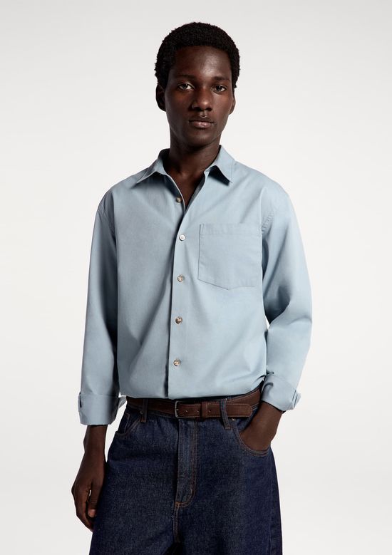 Foto do produto: Camisa Masculina Manga Longa Algodão - Azul