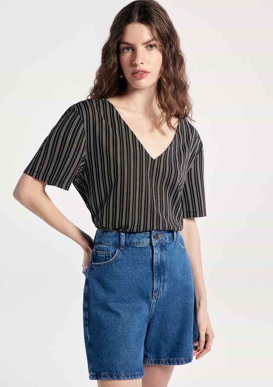 Foto do produto: Blusa Feminina Em Viscose Estampada - Marrom