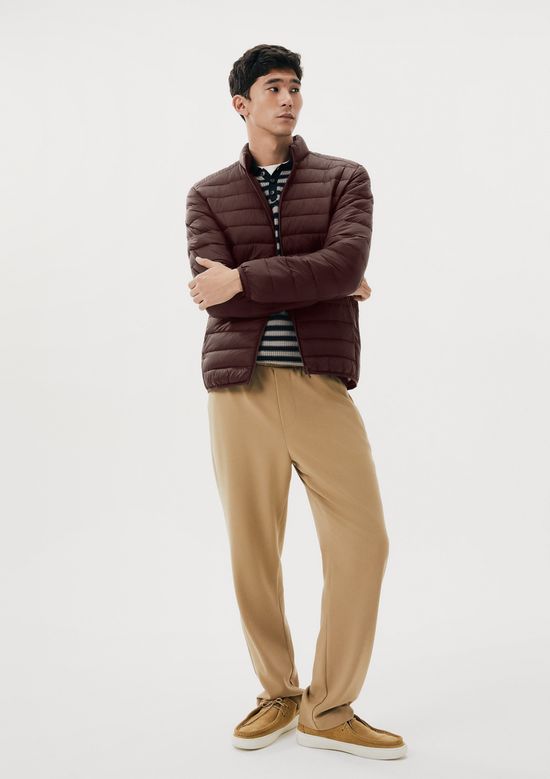 Foto do produto: Jaqueta Básica Masculina Puffer Regular Matelassê - Marrom