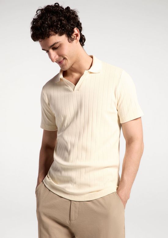 Foto do produto: Polo Masculina Slim Em Algodão - Amarelo