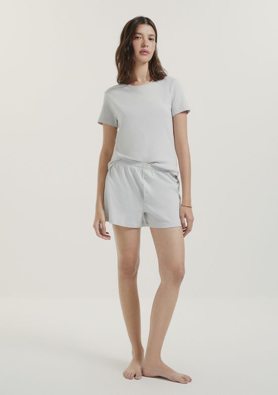 Foto do produto: Pijama Curto Feminino Em Malha Premium - Cinza