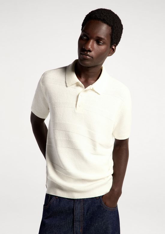 Foto do produto: Polo Masculina Em Tricô Texturizado - Off white