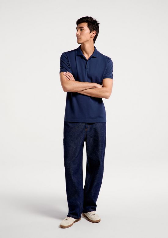 Foto do produto: Camisa Polo Masculina Em Piquet Pima - Azul