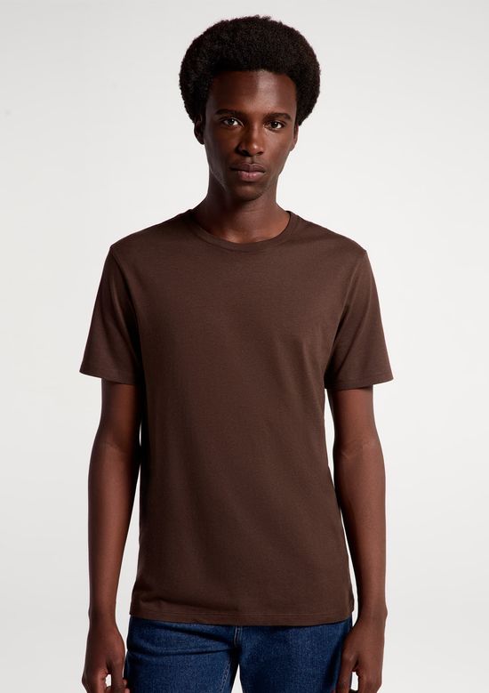 Foto do produto: Camiseta Básica Masculina Manga Curta Em Malha H+ - Marrom