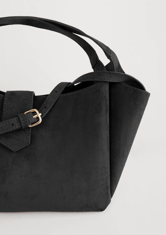 Foto do produto: Bolsa Feminina Média Em Suede - Preto