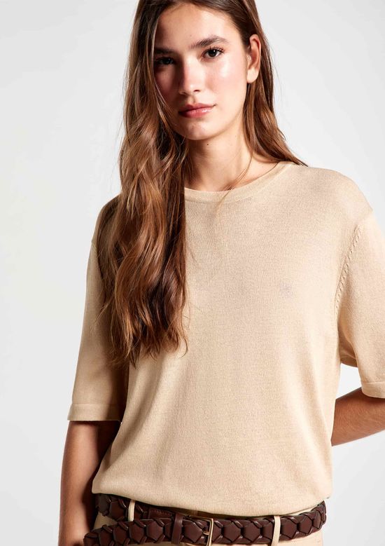 Foto do produto: Blusa Feminina Em Tricô Leve - Bege