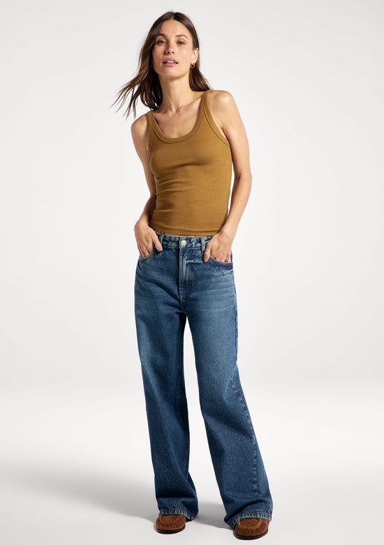 Foto do produto: Regata Básica Feminina Slim Rib - Marrom