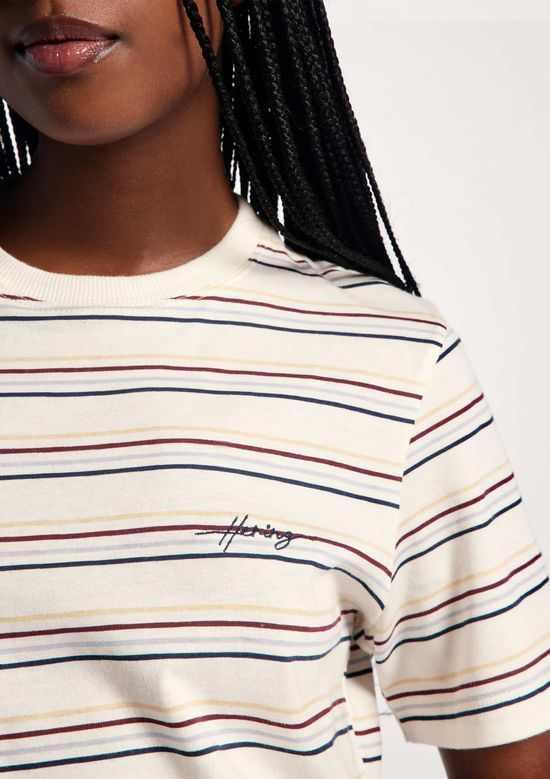 Foto do produto: Camiseta Feminina Manga Curta Listrada - Multicolorido