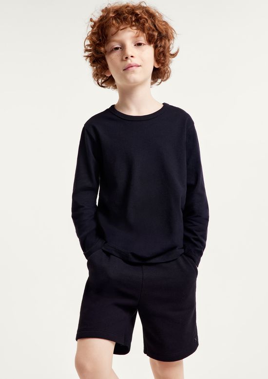 Foto do produto: Camiseta Básica Infantil Unissex Manga Longa - Preto