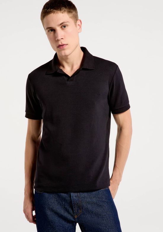 Foto do produto: Camisa Polo Masculina Em Malha Premium - Preto