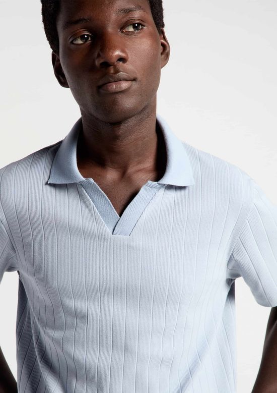 Foto do produto: Polo Masculina Slim Em Algodão - Azul