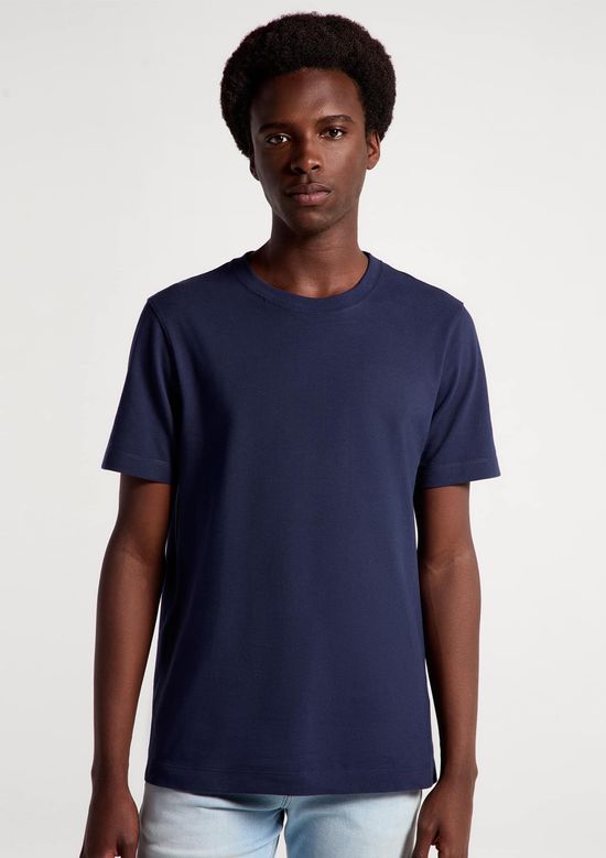 Foto do produto: Camiseta Masculina Em Malha Piquet Pima - Azul
