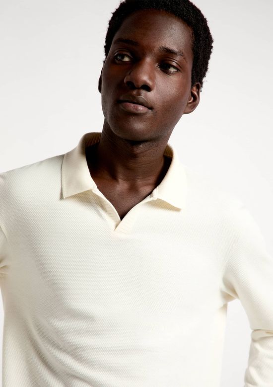 Foto do produto: Camisa Polo Masculina Manga Longa Texturizada - Off white