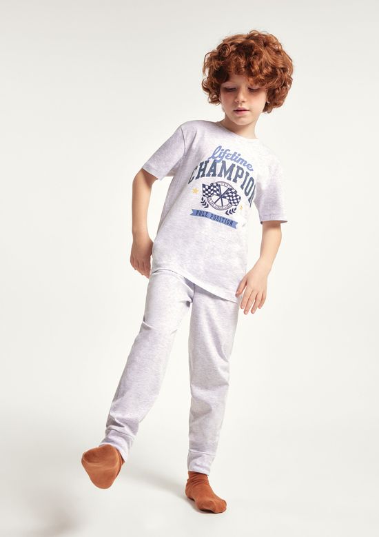 Foto do produto: Pijama Infantil Menino Brilha No Escuro - Cinza