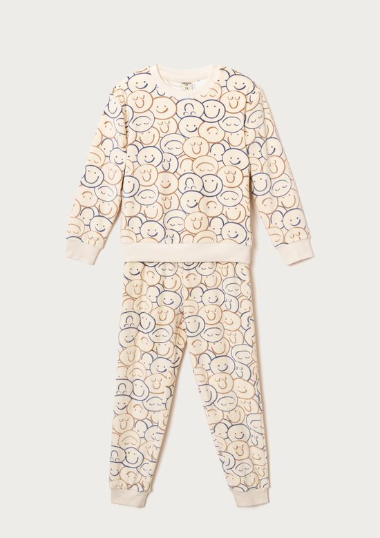 Foto do produto: Pijama Longo Infantil Menino Estampado - Creme
