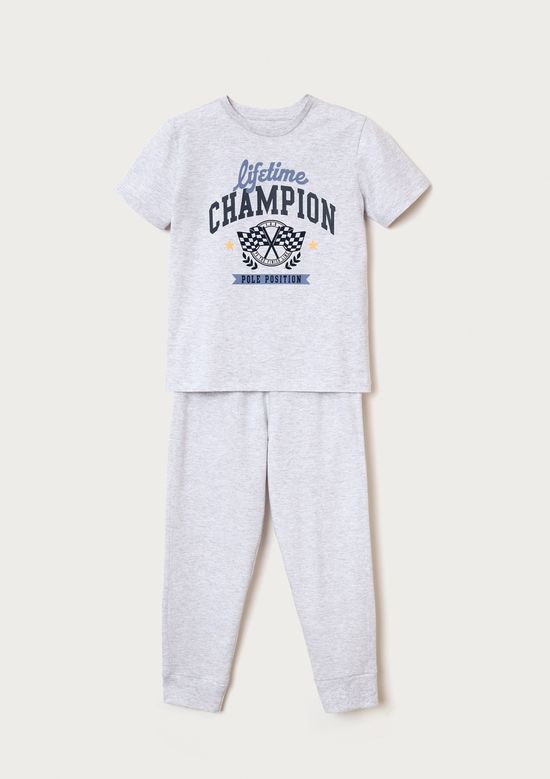 Foto do produto: Pijama Infantil Menino Brilha No Escuro - Cinza