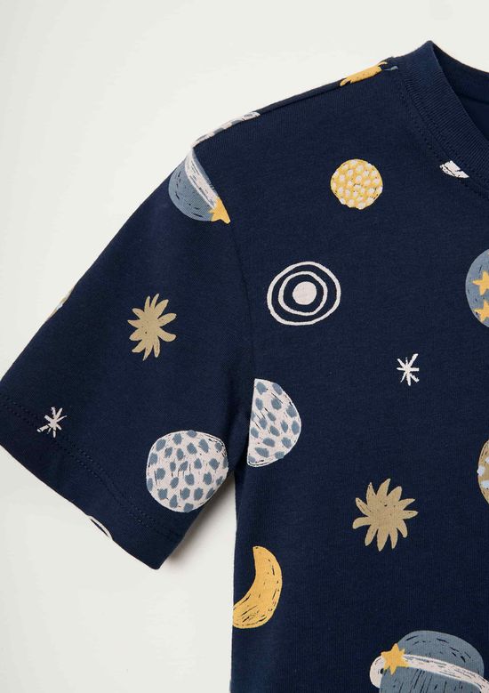 Foto do produto: Pijama Curto Infantil Que Brilha no Escuro - Azul