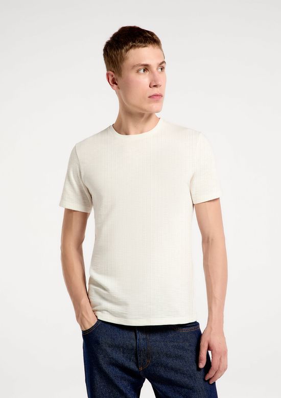 Foto do produto: Camiseta Masculina Texturizada Em Malha Premium - Off white