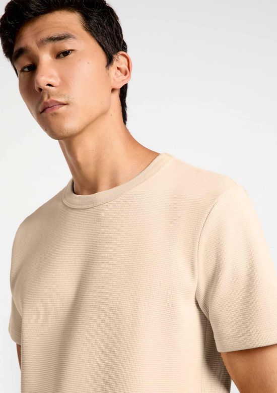 Foto do produto: Camiseta Masculina Manga Longa Em Malha Thermal - Bege