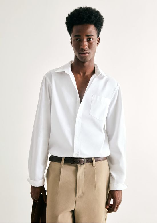 Foto do produto: Camisa Básica Masculina Manga Longa Slim - Branco