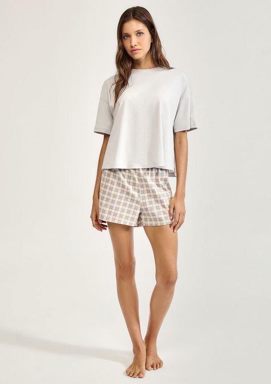 Foto do produto: Pijama Curto Feminino Box Estampado - Cinza