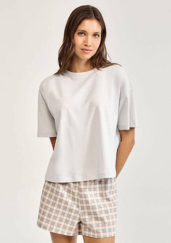 Foto do produto: Pijama Curto Feminino Box Estampado - Cinza
