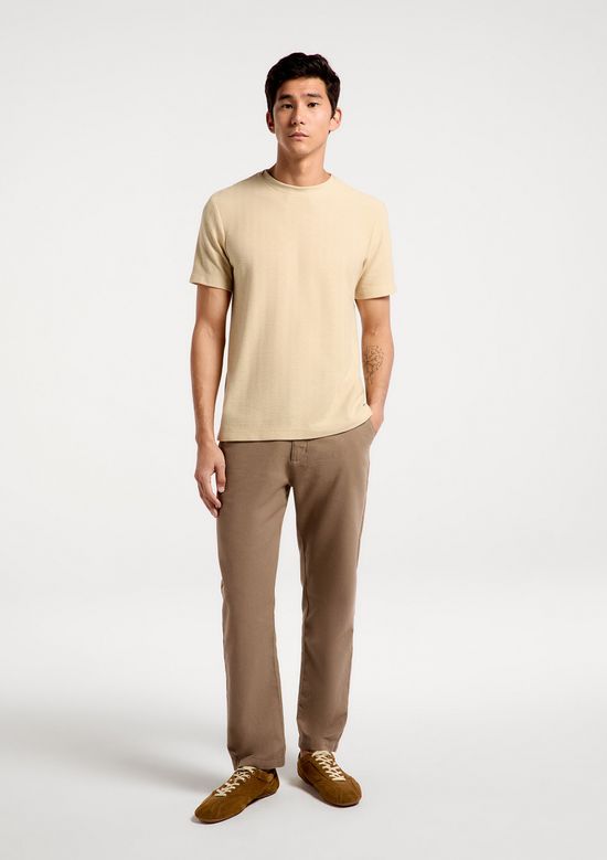 Foto do produto: Camiseta Masculina Manga Curta Texturizada - Bege