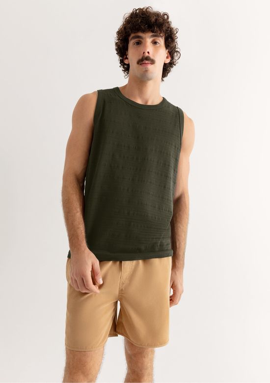 Foto do produto: Regata Masculina Regular Texturizada - Verde