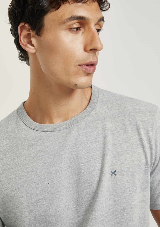 Foto do produto: Pijama Longo Masculino Manga Curta Com Bordado - Cinza