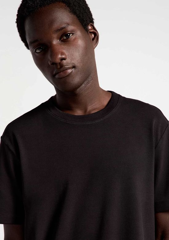 Foto do produto: Camiseta Masculina Manga Curta Em Ribana Ultra Soft - Preto