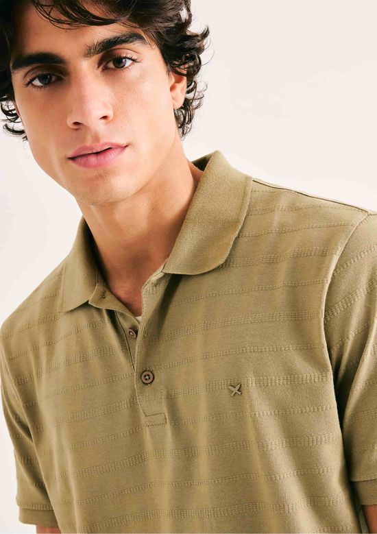 Foto do produto: Polo Masculina Regular Texturizada - Verde