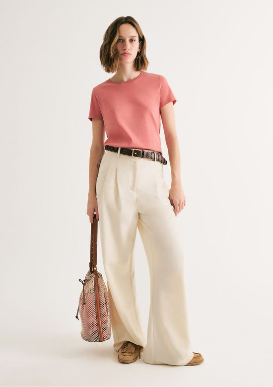 Foto do produto: Camiseta Básica Feminina Slim World - Rosa