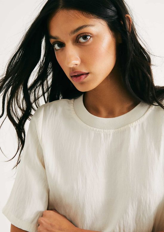 Foto do produto: Blusa Feminina Peach Touch Texturizada - Creme