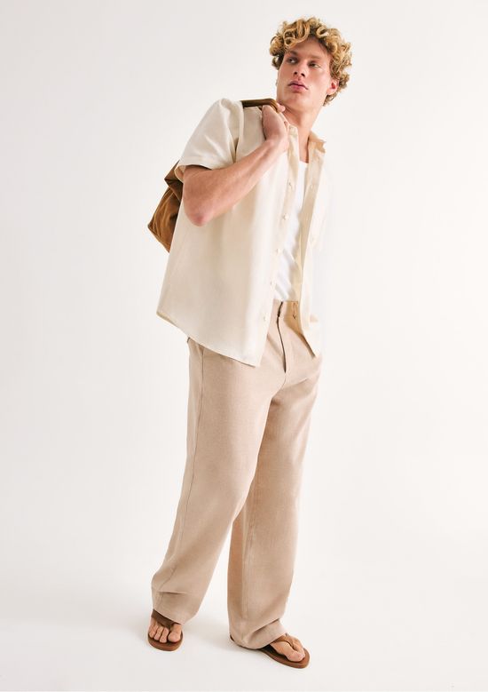 Foto do produto: Camisa Masculina Regular Manga Curta - Nude