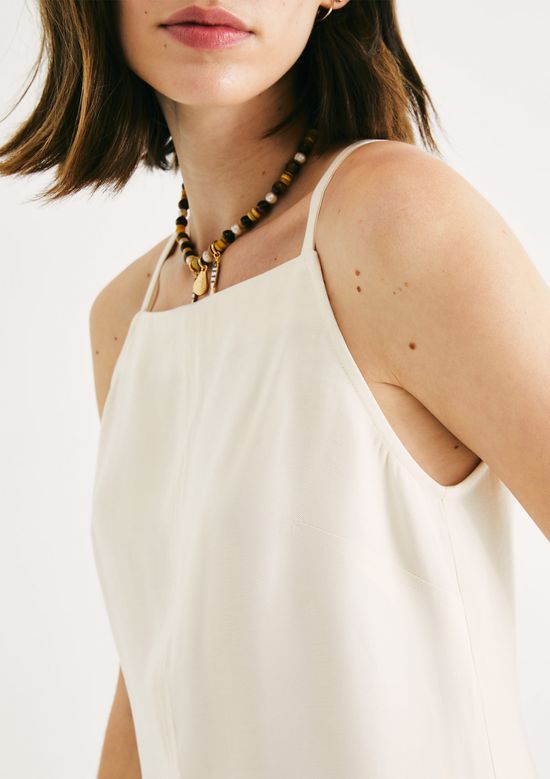 Foto do produto: Vestido Curto Reto Em Peach Touch - Creme