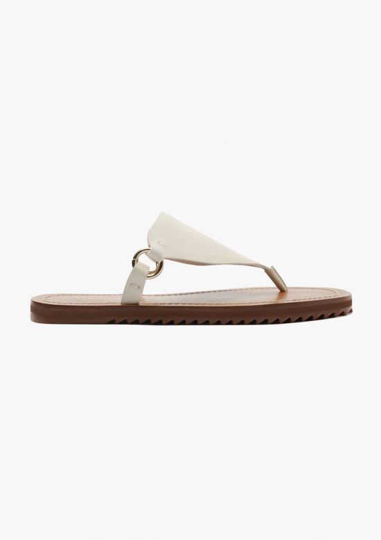 Foto do produto: Sandália Rasteira Com Argola - Creme