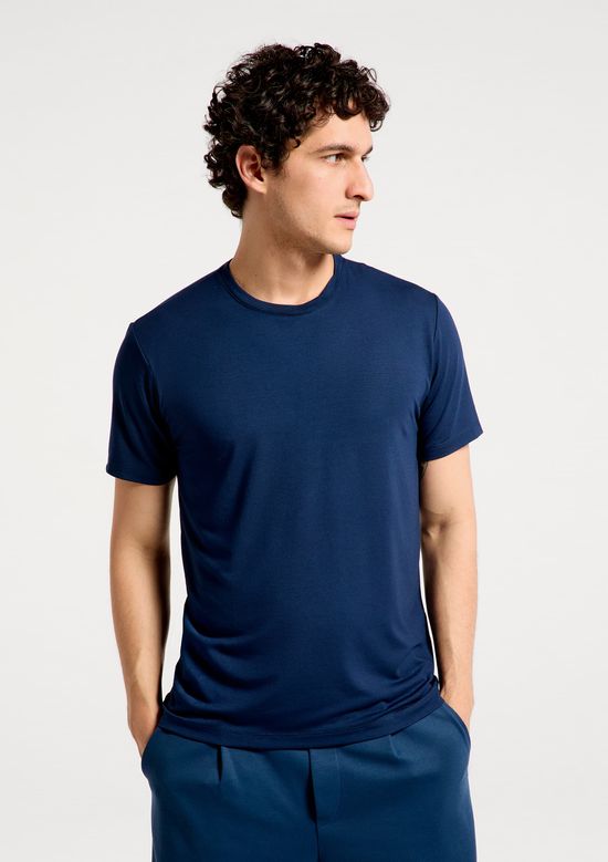 Foto do produto: Camiseta Masculina Slim Em Malha Tech - Azul