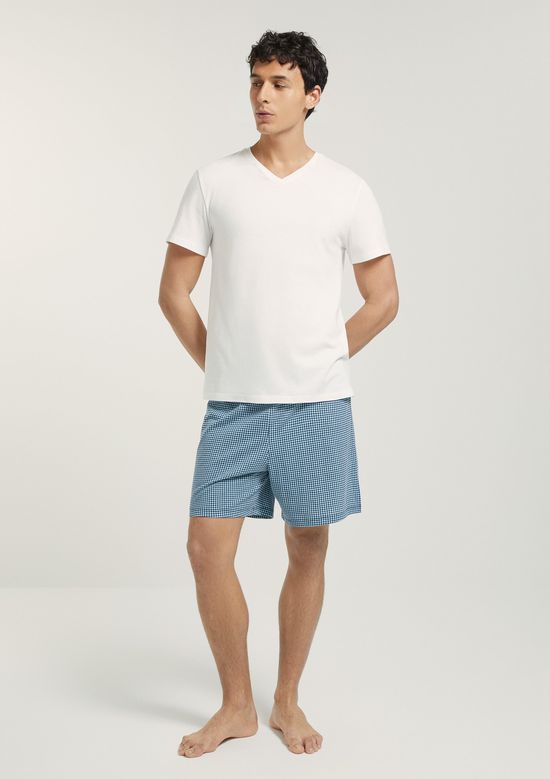 Foto do produto: Pijama Masculino Curto Em Malha - Azul